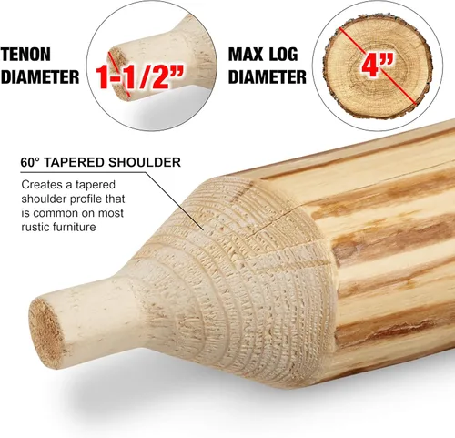 Vista 3 de Lumberjack Tools Cortador de espiga de registro comercial de 1-1/2" (TAC1500)