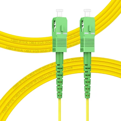Vista 10 de Cable de Internet de Fibra Óptica OS2 0.5M (1.6 pies) SC/APC a SC/APC, Cable de Conexión de Fibra Óptica de Modo Simple, Simplex, Opción