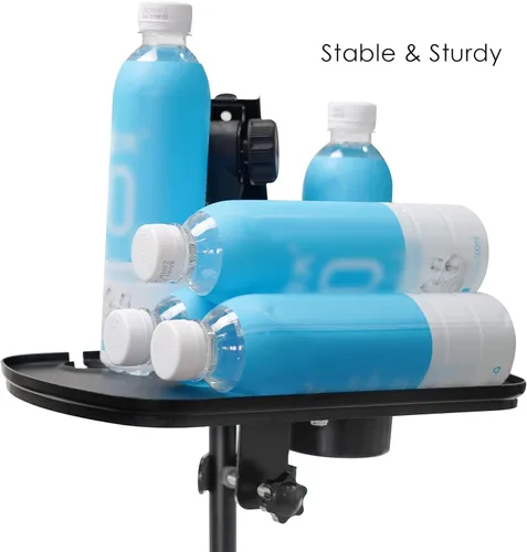 Vista 8 de Soporte de micrófono de plástico para escenario, concierto, actuación, accesorio de guitarra vocal con soporte para bebidas y soporte para micrófono