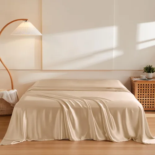 Vista 12 de THXSILK 1 sábana encimera de seda, 100% 6A+, seda de morera pura, ultra suave, duradera, refrescante, transpirable (individual, negro)