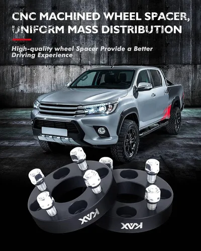 Vista 5 de KAX Espaciadores de rueda 4x4, adaptadores de espaciadores de rueda de 1" con pernos de 1/2" x20, diámetro del cubo de 59 mm, 2 piezas para Xpress