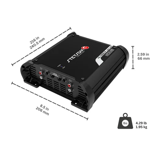 Vista 6 de Stetsom HL 1200.4 2 ohmios estéreo multicanal amplificador de audio para coche, HL1200.4 1.2K vatios RMS, 4 canales, 2Ω estable de rango completo HD