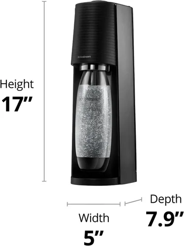 Vista 7 de SodaStream Terra - máquina para hacer agua con gas (azul niebla) con CO2 y botella apta para lavavajillas