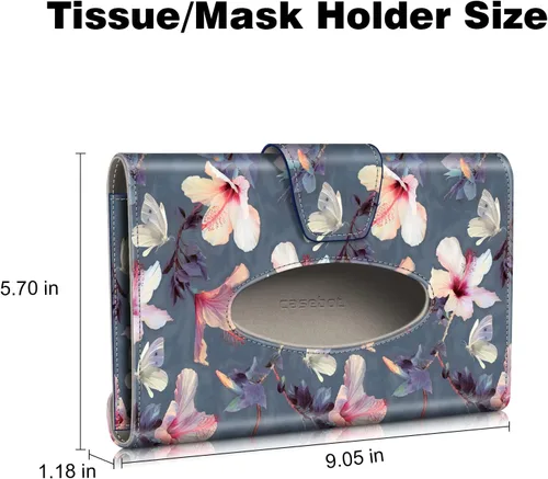 Vista 7 de CaseBot - Soporte de pañuelos para visera de coche, soporte de servilletas para visera de sol, porta mascarillas para coche, caja de pañuelos