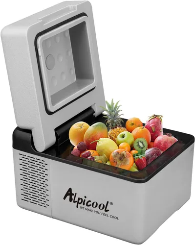 Vista 9 de Alpicool C9PT - Refrigerador portátil para automóvil, refrigerador de automóvil de 12 voltios, refrigeración rápida de 10 cuartos de galón, con Negro