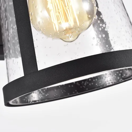 Vista 5 de Chloe Lighting Freya - Aplique de pared transitorio para exteriores, 1 luz, texturizado, negro, 11 pulgadas de altura