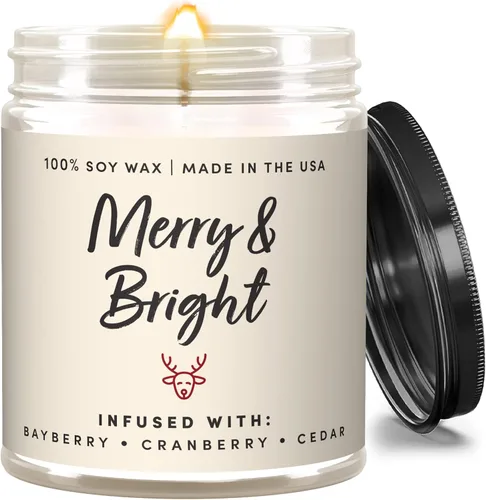 Vista 8 de Wax & Wit Hello Fall Velas perfumadas para el hogar – Nuez moscada, Clavo, Canela, Sidra – Regalos perfectos de decoración del hogar para otoño