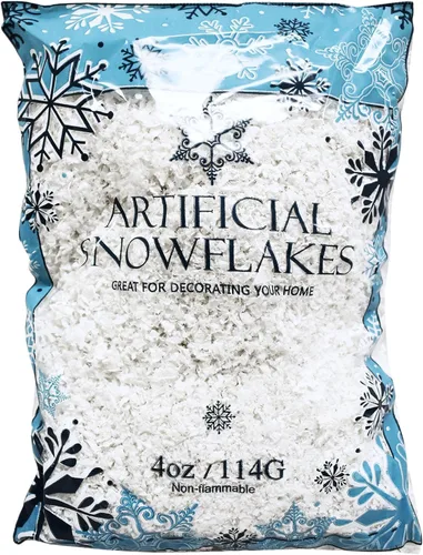 Black Duck Brand ¡Bolsa de copos artificiales de nieve de 4 onzas! Nieve falsa festiva para manualidades, Navidad y decoración (1)
