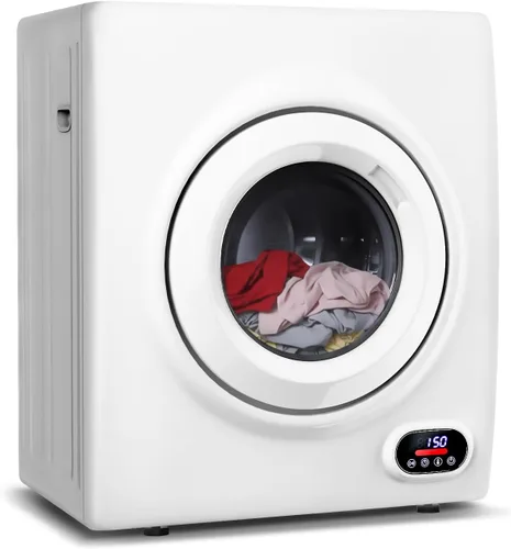Vista 8 de Feelfunn Secadora Portátil de 110V – Secadora de Ropa Compacta de 850W con 4 Modos de Secado Automático, Tambor de Acero Inoxidable, Perilla