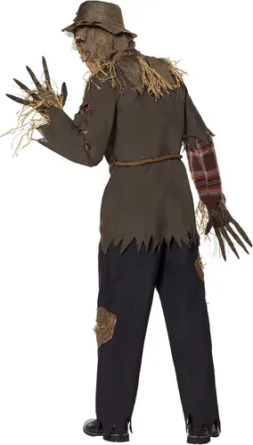 Vista 2 de Spirit Halloween Disfraz de espantapájaros embrujantes para adultos, Multicolor