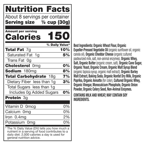 Vista 7 de Annie's Mezcla de Snacks de Queso Cheddar con Galletas y Pretzels Surtidos, Hecho con Queso Real, 9 oz