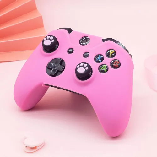Vista 5 de BRHE Cute Skin Cover for Xbox-OneSeries XS Controller Anti-Slip Silicone Grip Protective Case Accessories Set WirelessWired Gamepad Joystick with 2