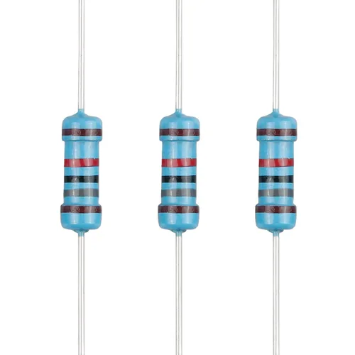Vista 43 de 100 resistencias de 2.4 ohmios 1/2 W (0.5 vatios) ±1% tolerancia de película metálica, resistencia de valores múltiples opcional