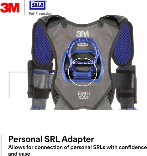 Vista 7 de 3M 1403073 DBI-SALA ExoFit X300 Arnés de seguridad de construcción cómodo, protección contra caídas, OSHA, ANSI, anillo en D trasero de aluminio