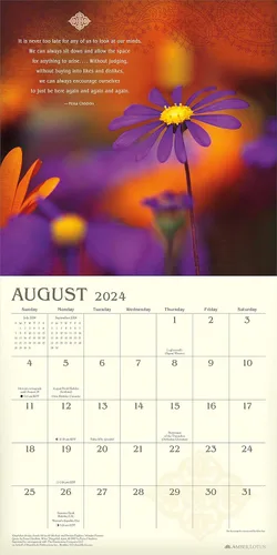 Vista 4 de Meditation 2024 Wall Calendar 12" x 24" Open Amber Lotus Publishing