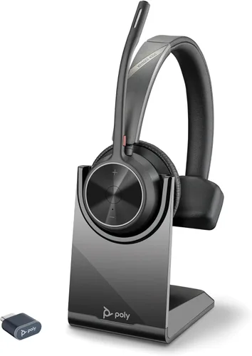 Vista 8 de Poly Voyager 4310 UC Auriculares inalámbricos (Plantronics) – Auriculares Bluetooth de un solo oído con micrófono de cancelación de ruido – Conecta