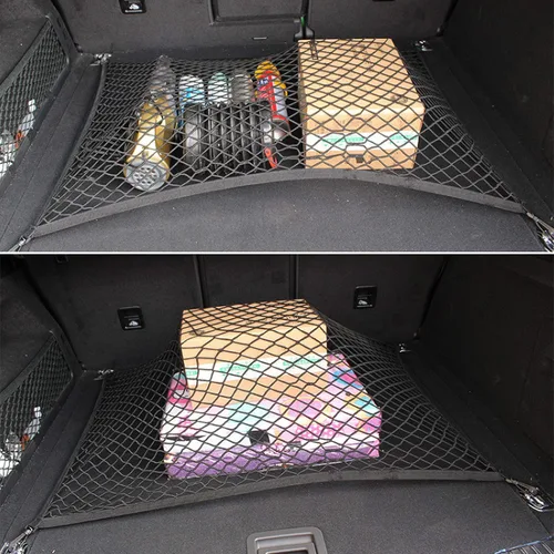 Vista 6 de 70cm x70cm Car Net,4 Hooks Car Trunk Cargo Net Mesh Storage Organizer,for Zafira