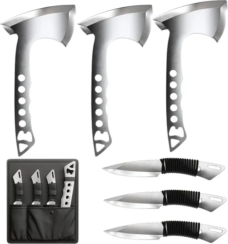 Vista 2 de Crown Display Tabla de tiro de hacha para juego de lanzamiento de hacha I Objetivos de disparo de madera para lanzar cuchillos, lanzar hachas