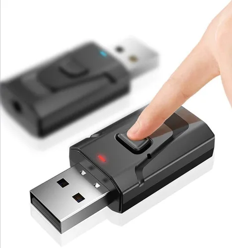 Vista 4 de 4-en-1 Bluetooth 5.0 Transmisor Receptor inalámbrico USB Aux Audio Transmisor Adaptador para TV/Sistema de audio doméstico