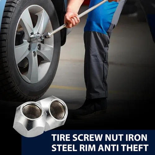 Vista 6 de 10 piezas de repuesto de tapones de tuerca de neumático de automóvil de 12 a 20 pulgadas, tornillos de metal antirrobo, accesorios universales