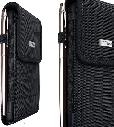 Vista 3 de PiTau Funda para Samsung Galaxy S25 S24 S23 S22 S21 S20 S10 S9 S8 A10e A01 Note 10 Funda para cinturón de teléfono celular con clip para cinturón