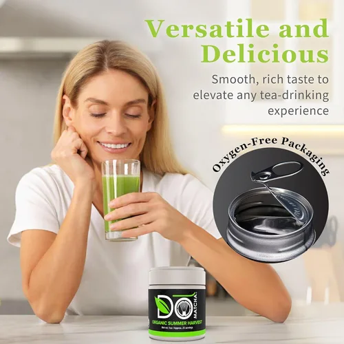 Vista 4 de DOMATCHA Matcha de cosecha de verano orgánico, 30 GR