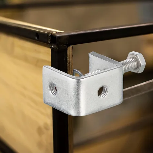 Vista 6 de Lounsweer 20 abrazaderas C de acero inoxidable resistentes de 1 3/16 pulgadas con apertura de mandíbula ancha estable, abrazaderas de tornillo