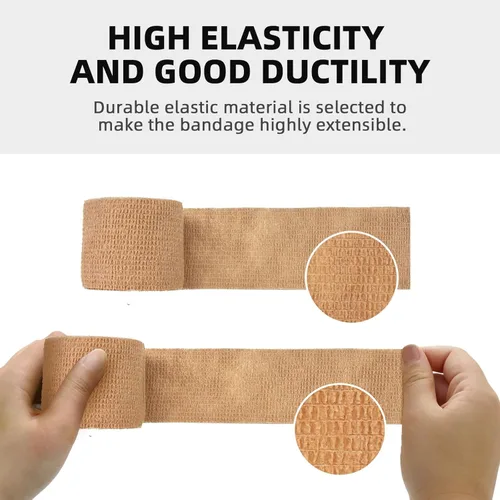 Vista 8 de OK TAPE Vendas Cohesivas Autoadherentes – 24 paquetes, 1 pulgada x 5 yardas, venda autoadhesiva no tejida para pulgar, dedo, muñeca, tobillo, cinta