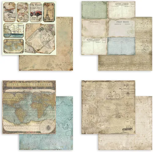 Vista 4 de STAMPERIA INTERNATIONAL, KFT PAD - Paquete de 10 unidades de 8 x 8 pulgadas, 20.3 x 20.3 pulgadas, multicolor