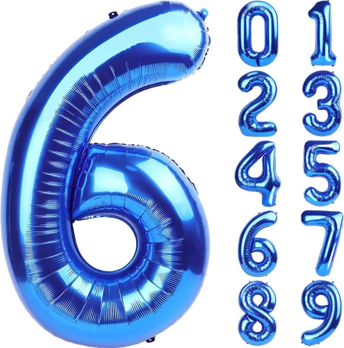 Vista 155 de Globos gigantes de números negros de 40 pulgadas, globos de aluminio de Mylar con helio para cumpleaños, globo número 0 para decoración de fiestas