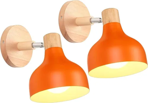 Vista 22 de Scandinavian Retro Dimmable E27 Wall Lamp for Bedroom Living Room Hallway Kitchen Indoor Lighting(Azul Oxford,1 Pieza)