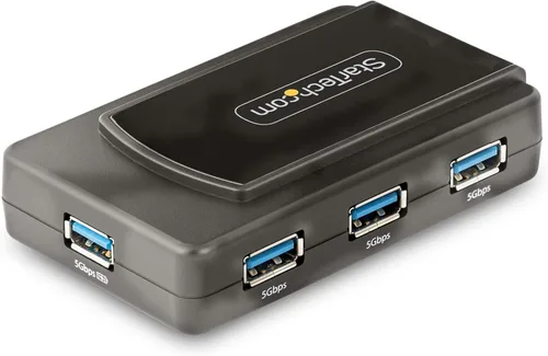 Vista 6 de StarTech. com Hub USB 3.0 SuperSpeed de 4 puertos con adaptador de corriente 5Gbps - Multipuerto portátil USB-A Dock IT Pro - Hub de expansión