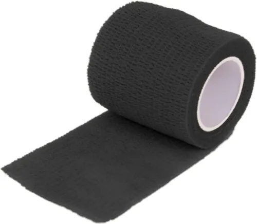 Vista 5 de Ever Ready First Aid Vendajes cohesivos autoadherentes, 2 pulgadas x 5 yardas para primeros auxilios, esguinces, hinchazón, deportes, mascotas, Negro