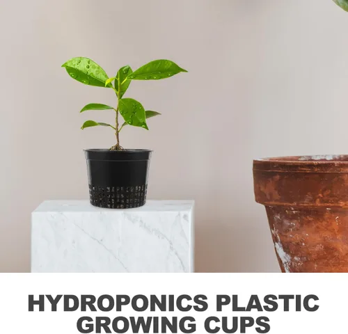 Vista 7 de Paquete de 10 macetas de red de 5 pulgadas, macetas de red de plástico resistentes, macetas de red de cultivo hidropónico, tazas de red de malla