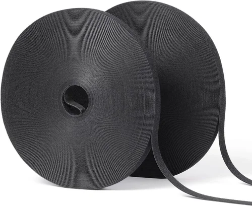Vista 8 de Rollo de gancho y bucle de 1/2 pulgadas x 100 pies Tiras de doble cara, correas autoadhesivas Sujetadores reutilizables multiusos para el hogar