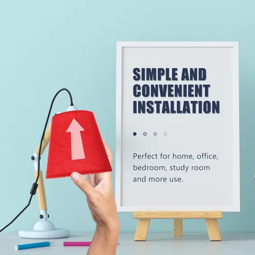 Vista 6 de Pantalla de lámpara de araña de pared de tela para dormitorio, sala de estar