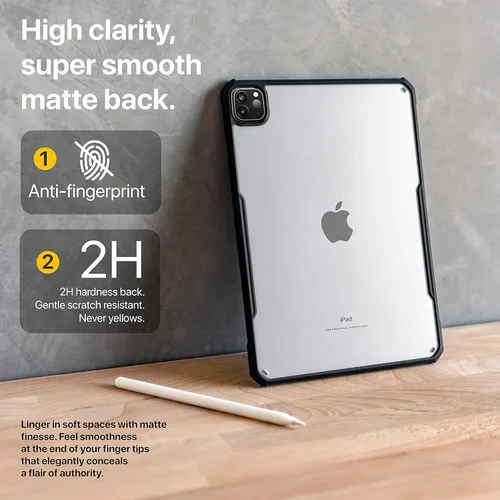 Vista 2 de TineeOwl Funda para iPad Pro de 12.9 pulgadas 2022, 2021, 2020, 2018 (6ª, 5ª, 4ª y 3ª generación) Ultra Delgada Mate Transparente, Compatible