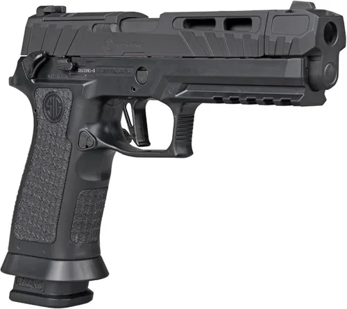Vista 4 de SIG SAUER P320 Spectre Comp Blackout CO2 Pellet Air Pistol Semi-Auto, 20rd Pellet Magazine, alimentado con CO2