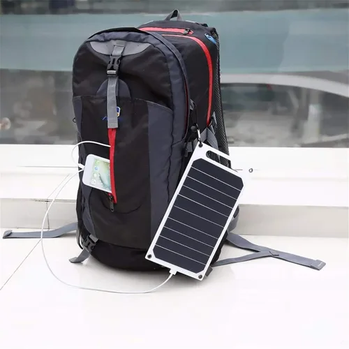 Vista 6 de Lixada Cargador de panel solar de 10W 5V Puerto USB portátil de alta potencia en forma de papel monocristalino de silicio para teléfono celular
