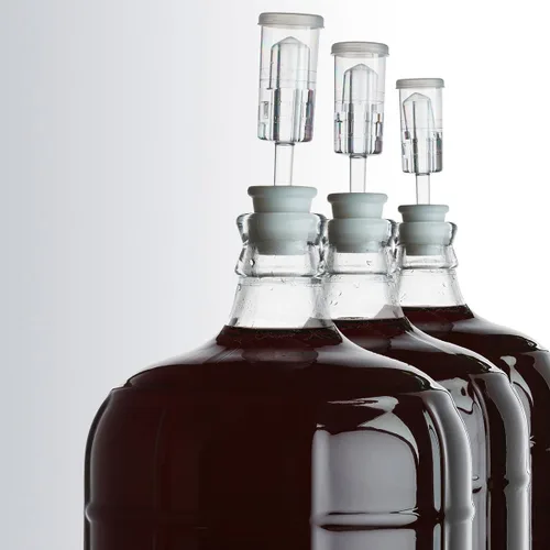 Vista 3 de Tapones de goma TPE de fermentación - Tapones perforados para esclusas (#6, 6.5, 7, 7.5, 8-5-Pack)