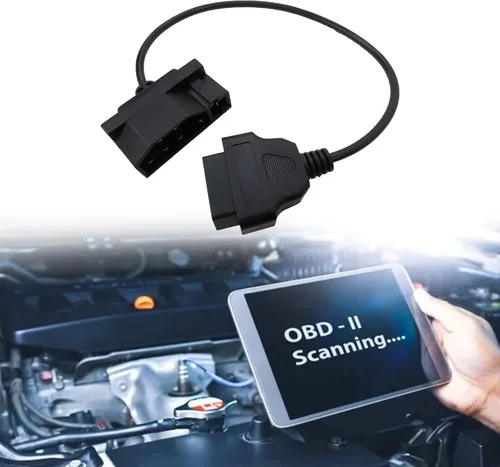 Vista 7 de Herramienta de diagnóstico OBD2 7 Pin macho OBD1 a OBD2 OBDII 16 Pin Cable adaptador de diagnóstico para Ford EFI