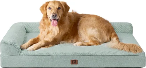 Vista 44 de EHEYCIGA Cama ortopédica para perros de tamaño mediano, cama de espuma viscoelástica para perros con funda extraíble lavable, sofá impermeable