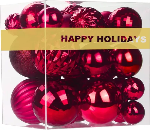 Vista 200 de GameXcel - Esferas navideñas grandes y ornamentos colgantes para árbol de Navidad que no se rompen