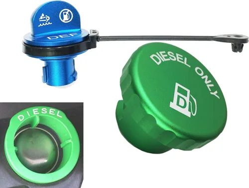 DIESEL Solo para tapa de combustible diesel Dodge Ram 2019-2025. Y tapa DEF. La tapa del depósito de combustible de aluminio es magnética