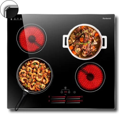 Vista 12 de Placa de cocina eléctrica de 2 quemadores, enchufe de estufa eléctrica de 110 V, placa de cocina eléctrica de 2000 W con controles de perilla