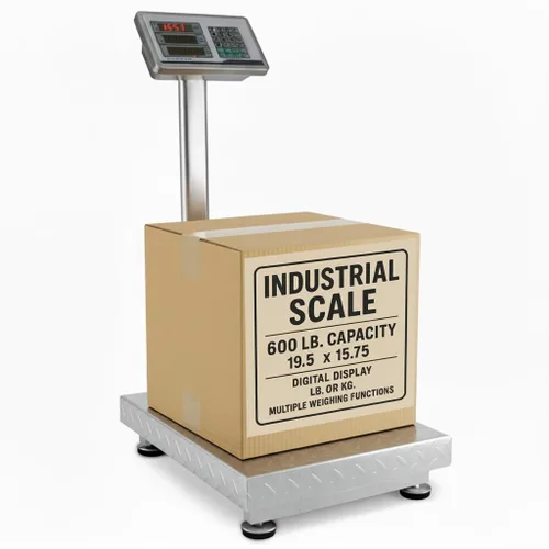 Vista 9 de Houseables Báscula industrial, báscula de plataforma, 600 libras, grande, máquina de peso para equipaje, envío, paquetes, piso, comercial