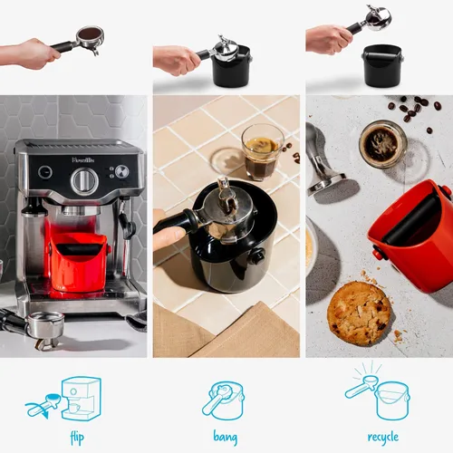 Vista 3 de Dreamfarm Grindenstein – Caja para desechar unidades de café molido y café expreso (negro), Negro