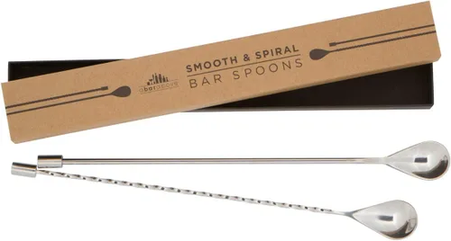 Vista 12 de A Bar Above Juego de cucharas de bar, mango en espiral, cucharas de mezcla de acero inoxidable para mezclar cócteles, para remover y colocar