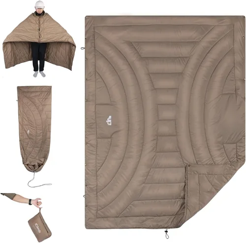 Vista 14 de iClimb - Manta de camping ultraligera y compacta con aislamiento Thinsulate 3M