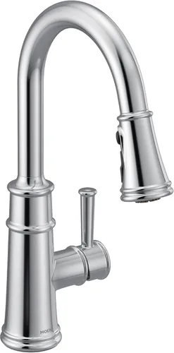 Vista 10 de Moen Belfield Grifo de cocina con sensor de onda Motionsense, sensor sin contacto, un solo mango extraíble con limpieza eléctrica, cromado, 7260EWC